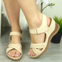 ANITA Beige Wedge Light Open Toe Sandals