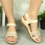 MOROCA Beige Wedges Light Summer Sandals