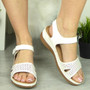 MOROCA White Wedges Light Summer Sandals