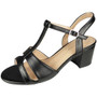 YURINA Black Bridal Going Out Comfy Sandals