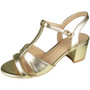 YURINA Gold Bridal Going Out Comfy Sandals