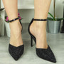 ZOORINA Black Bridal Party Stiletto Shoes 