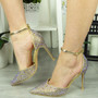 ZOORINA Gold Bridal Party Stiletto Shoes 