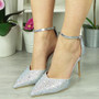 ZOORINA Silver Bridal Party Stiletto Shoes 