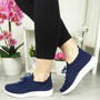 STELLA Navy Slip On Jogging Gym Trainers