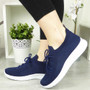 STELLA Navy Slip On Jogging Gym Trainers