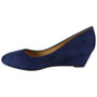 Corinna Navy Wedge Court Comfy Sole Shoes 