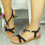 NENY Black Bling Summer Elastic Sandals