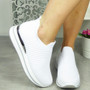 MANISA White Sock Slip On Jogging Trainer Shoes 