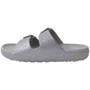   DELILAH Silver Mules Sliders Glitter Lounge Beach Sandals 