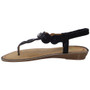 IVY Black Wedge Sandals  Bling Elastic Comfy 