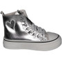 MECA Silver Trainers Canvas Hi Top Platform Shoes