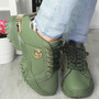 FELLA Green Trainers Ankle Platform Lace Up Shoes 