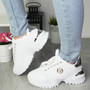 FELLA White Trainers Ankle Platform Lace Up Shoes 