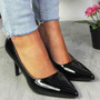 ROSSIEE Black Court Work Party High Heel Shoes