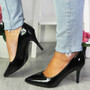ROSSIEE Black Court Work Party High Heel Shoes