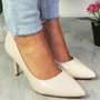 ROSSIEE Nude Court Work Party High Heel Shoes