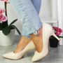 ROSSIEE Nude Court Work Party High Heel Shoes