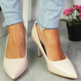 ROSSIEE Nude Court Work Party High Heel Shoes