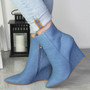 ALIZAY Jeans Ankle Wedge Night Party Boots 