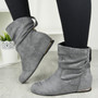 ZOEI Grey Pixie Hidden Wedge Boots 