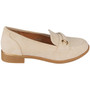 IVANNA Beige Office Work Faux Suede Casual Loafer 