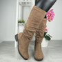 TESSA Khaki Mid Calf Comfy Heel Boots