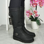 GIANA Black Wedge Winter Smart Lined Zip Boots 