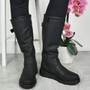 GIANA Black Wedge Winter Smart Lined Zip Boots 