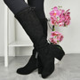 TILLY Black Wide Fit Winter Zip Boots 