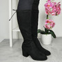 TILLY Black Wide Fit Winter Zip Boots 