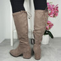 TILLY Taupe Wide Fit Winter Zip Boots 