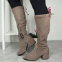 TILLY Taupe Wide Fit Winter Zip Boots 