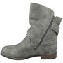 BRONTE Grey Ankle Warm Grip Lined Zip Boots 