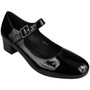  BIANCA Black Dance Court Dolly Buckle Casual Shoes 