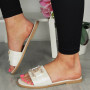 AIDA White Mules Sliders Summer Slip On Sandals 