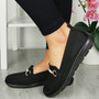 AURORA Black Sock Fit Slip On Trainers Shoes