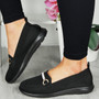 AURORA Black Sock Fit Slip On Trainers Shoes