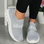 JUNE Grey Slip On Comfy Running Fashion Sneakers 