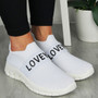 JUNE White Slip On Comfy Running Fashion Sneakers 
