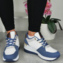 ALLIFAIR Navy Classic Lace up Comfy Wedge Sneakers