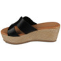 VELERIA Black Grip Beach Wedge Mules Sandals