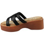 MARTINA Black Summer Beach Mules Sliders Sandals