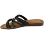 SERAFINA Black Bling Lounge Mules Sandals