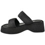 GESSICA Black Flatform Heel Bling Mules Sandals