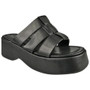 IMELDA Black High Heel Comfy Mules Sandals