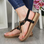 TERESA Black Summer Beach Loungue Comfy Sandals