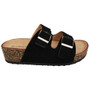 ANTONINA Black Grip Lounge Comfy Wedge Sandals