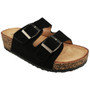 ANTONINA Black Grip Lounge Comfy Wedge Sandals