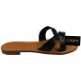 ALDINA Black Wide Fit Flats Beach Mules Sliders